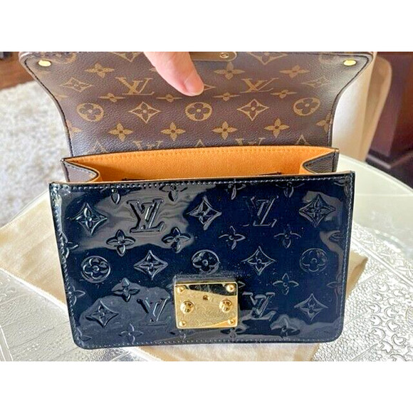 Auth Louis Vuitton Monogram Vernis Wynwood Black Patent Leather Crossbody Bag - Picture 10 of 15